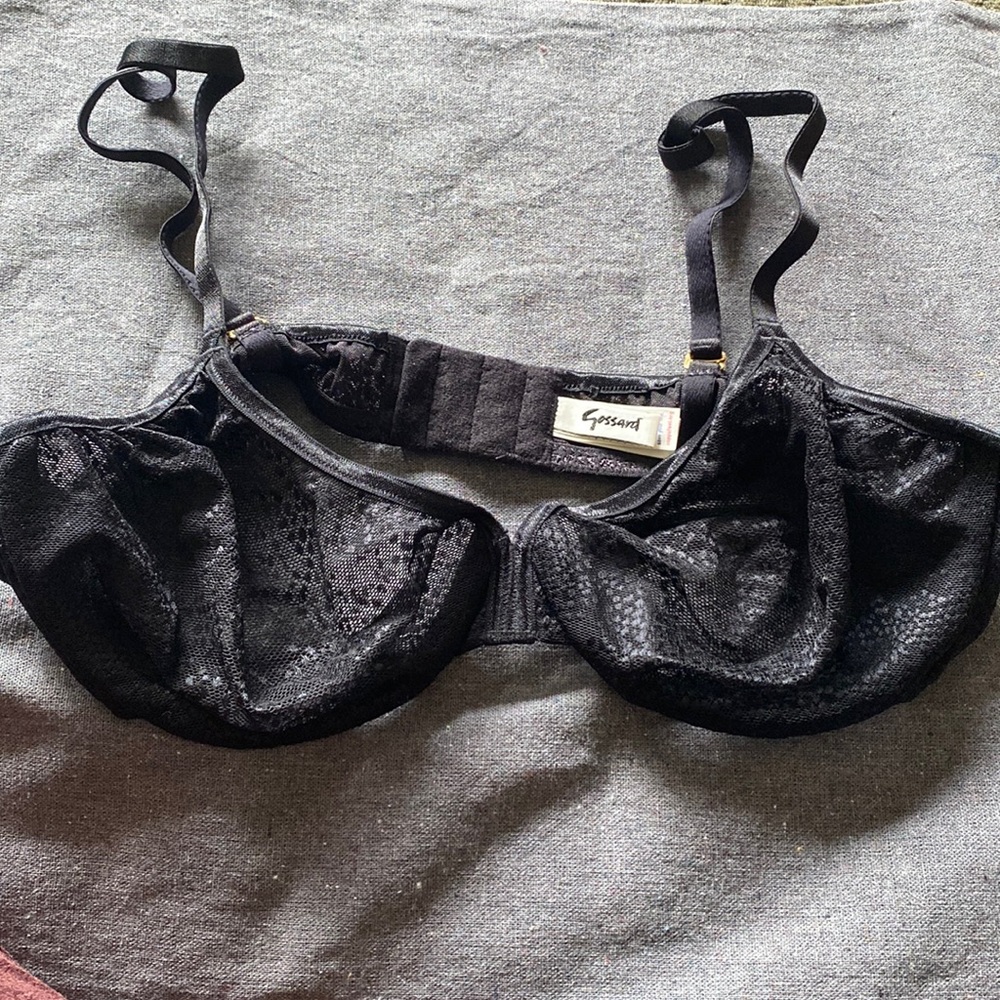 Gossard Sheer Bra-36B-Black-Bought in England-Washed, Never Worn